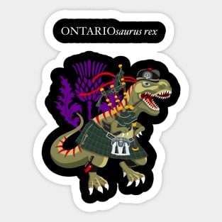 Clanosaurus Rex ONTARIOsaurus rex Plaid Ontario Scotland Ireland Family Tartan Sticker